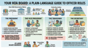 HOA Board Roles Explained: What Each Officer Is Actually Responsible For